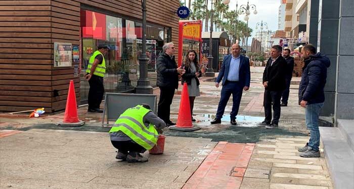 Σε εξέλιξη οι εργασίες ανάπλασης του δυτικού πεζόδρομου της Λεωφόρου Αθηνών στη Λάρνακα