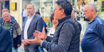 Επιτόπια επίσκεψη Δημάρχου Λάρνακας στο εμπορικό κέντρο της πόλης όπου διεξάγονται τα έργα